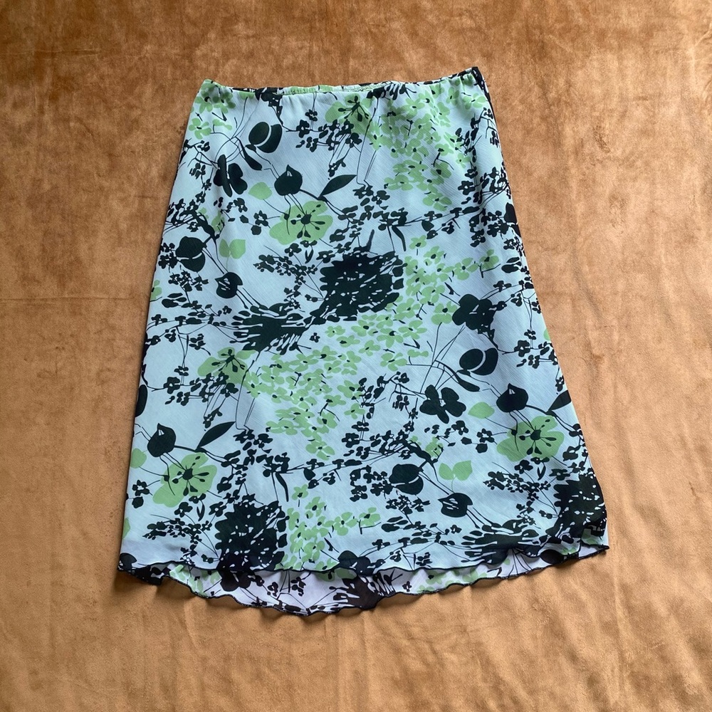 🍏 VINTAGE Y2K FLORAL PATTERN MIDI SKIRT 🍏